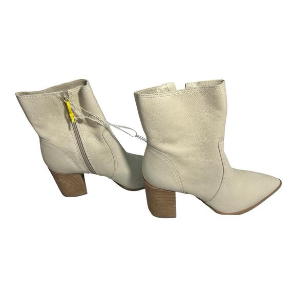 NWOB Gianni Bini Sz 9.5m Darnold Nubuck Block Heel Booties Pointed Toe Leather - Picture 4 of 9